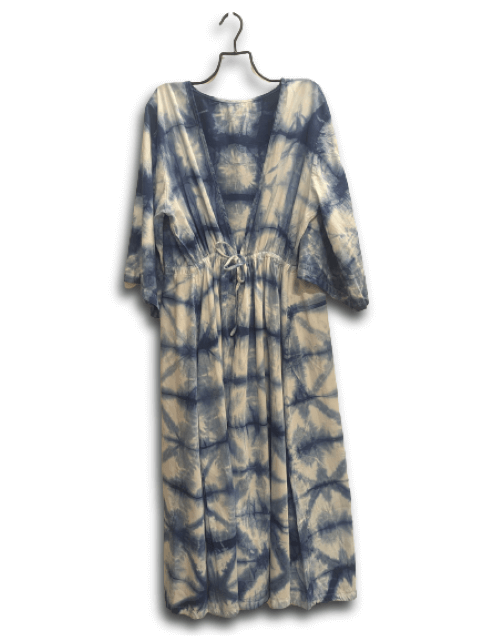 Risa long caftan hand dyed organic cotton coverup