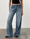 Image of Roomy Extra Wide Low Rise Jeans in Powder Blue