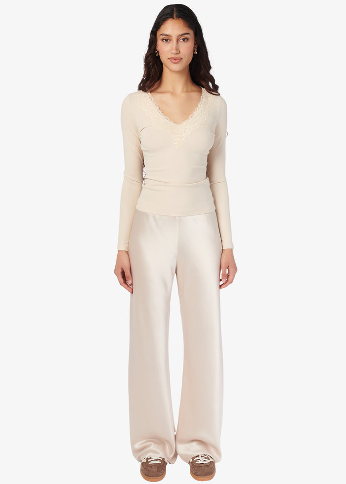Rooney Rib Knit Top Bone