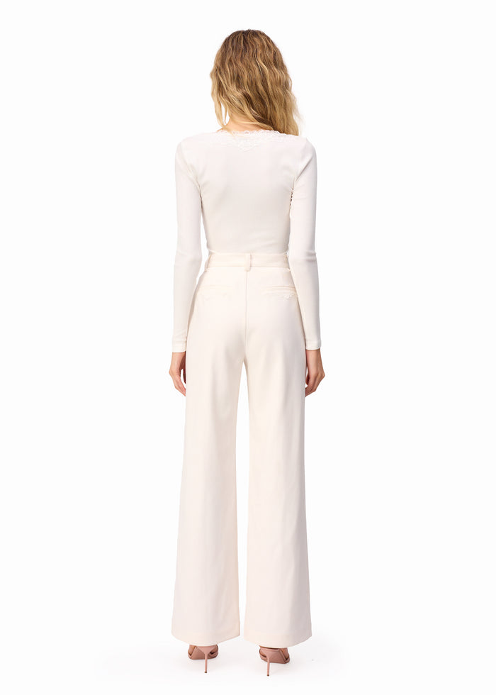 Rooney Rib Knit Top White
