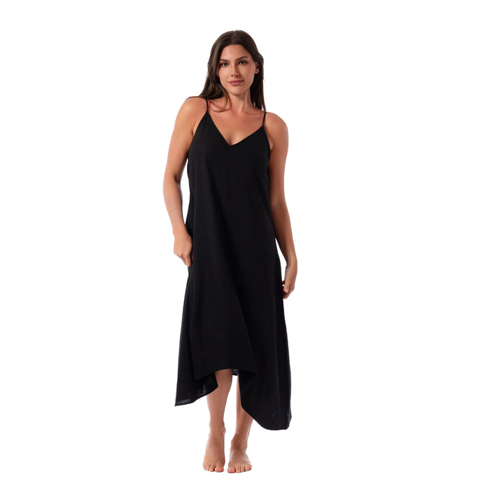ROYAL BLACK MAGGIE SCARF DRESS  | FINAL SALE