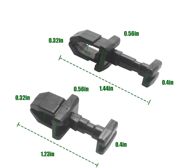 RV Designer E377 Refrigerator Latch with Dimensions 1.44in x 0.56in - Size Detail | United RV Parts