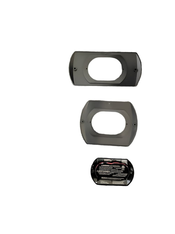 Black RV Safe Gas Detector Universal Mounting Brackets - Kit Layout | United RV Parts