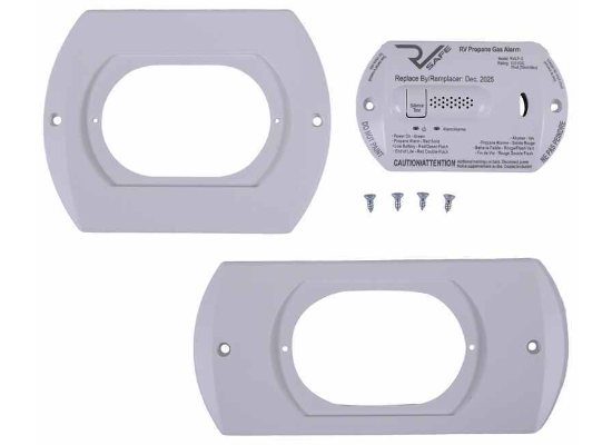 RV LP Gas Detector Kit Components - Flat Layout | United RV Parts