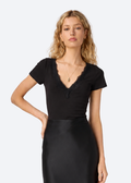 Sana Rib Knit Tee Black