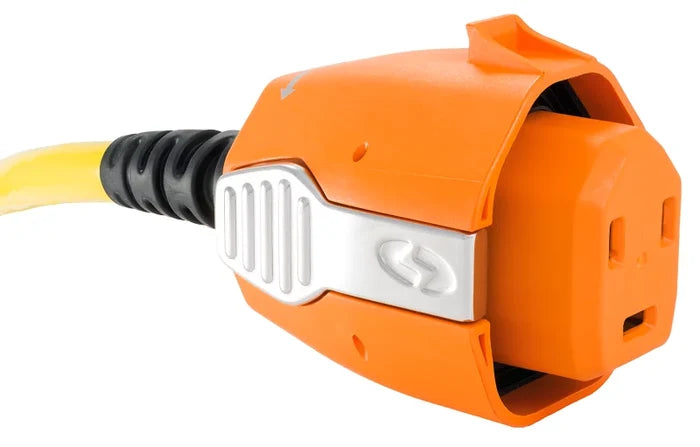 Orange SmartPlug BF30 30 Amp Right Angle Connector with Yellow Cord | United RV Parts