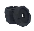 Black Rubber SnapPad Mini RV Jack Foot Pads 4-Pack - Angled View | United RV Parts