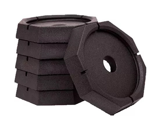 Black Rubber SnapPad XTRA Jack Feet Stabilizer Pads - Stack View | United RV Parts
