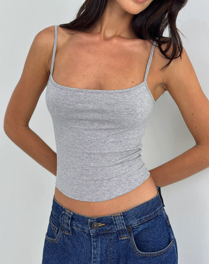 Image of Solay Vest Top in Grey Marl