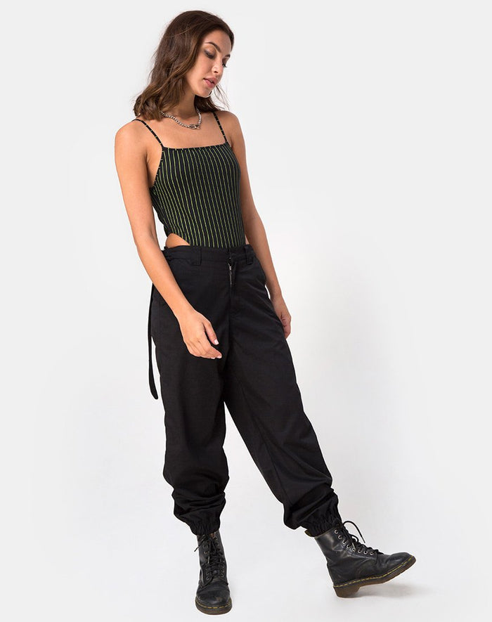 Image of Solemo Bodice in Neon Pinstripe