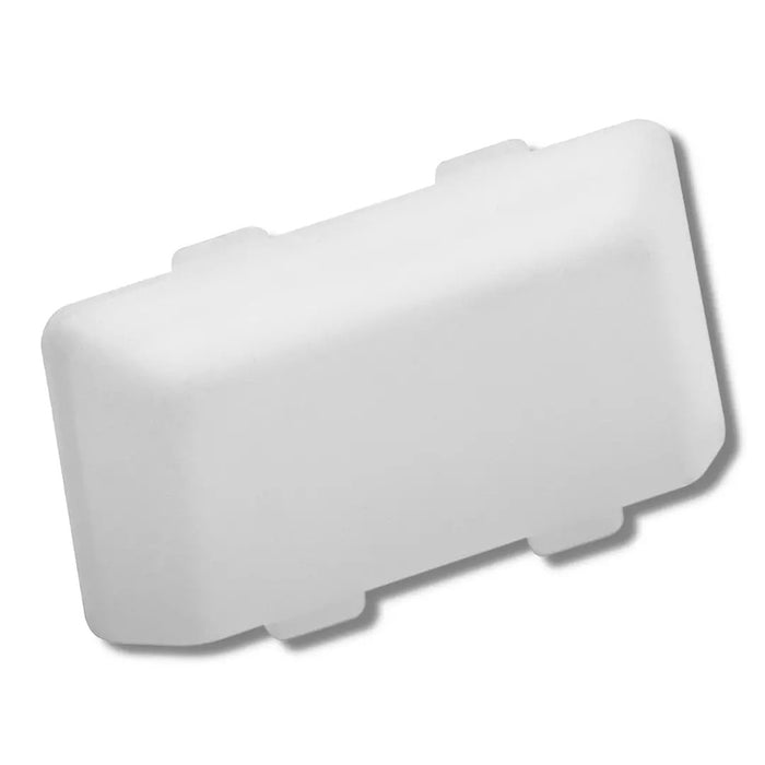 White Plastic RV Porch Light Lens SR33101 - Side Angle | United RV Parts
