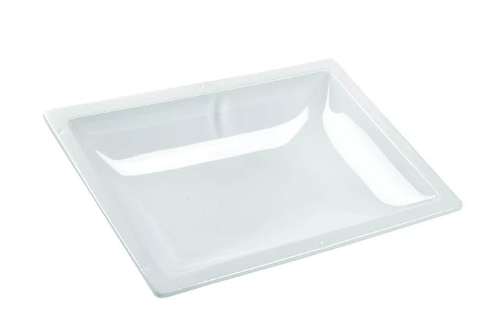 White Plastic RV Skylight Inner Dome 16x26 N1626 - Angled View | United RV Parts