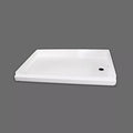 White Specialty Recreation Shower Pan Right Hand Drain SP2440WR 24x40 - Angled View | United RV Parts