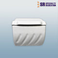 White Plastic RV Toilet Paper Holder 33200 - Front View | United RV Parts