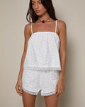 Image of Strapa Cami Top in Broderie Ivory