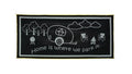 Black RV Outdoor Mat 8x18 Flat Lay, Home Is Where We Park It Design | United RV Parts