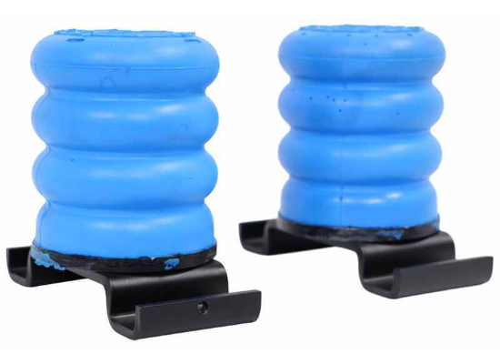 Blue SumoSprings SSR-612-40 with Black Mounting Plates - Side View | United RV Parts