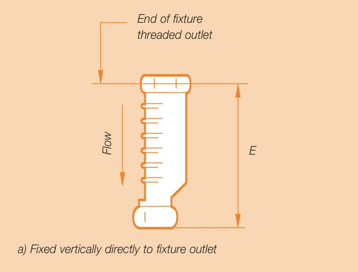 Plumbing Trap Vertical Installation Diagram - Technical Drawing | United RV Parts