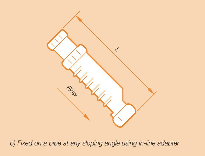 Angled Pipe Adapter Installation Diagram - Technical Drawing | United RV Parts