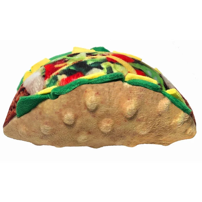 Colorful Taco Dog Toy designed for playful pets, perfect as a Texas themed gift that showcases unique Texan gifts and serves as a fun souvenir from Texas, ideal for Dallas souvenir lovers.