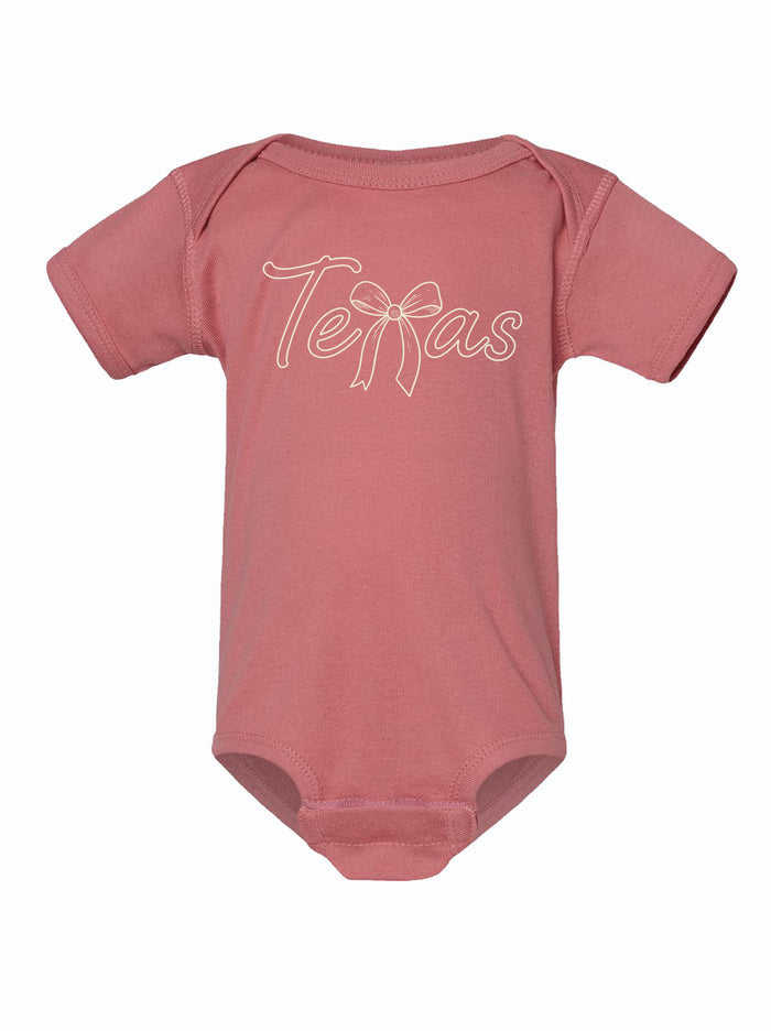 Texas Bow Baby Onesie