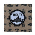 The City Patch features a stylish black and white design of a city skyline, perfect for adding flair to your jean jacket. A high-quality embroidered patch, this Texas themed gift is an ideal Texas Made Gift, serving as a unique souvenir from Texas, especially for those looking for a Dallas souvenir or Texan gifts.