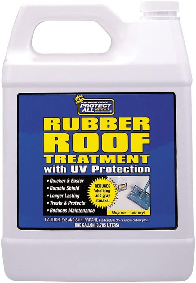 White Thetford Rubber Roof Treatment 1 Gallon Jug - Front View | United RV Parts