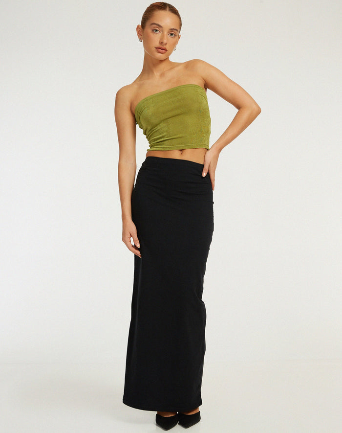 image of Tiska Bandeau Top in Lime