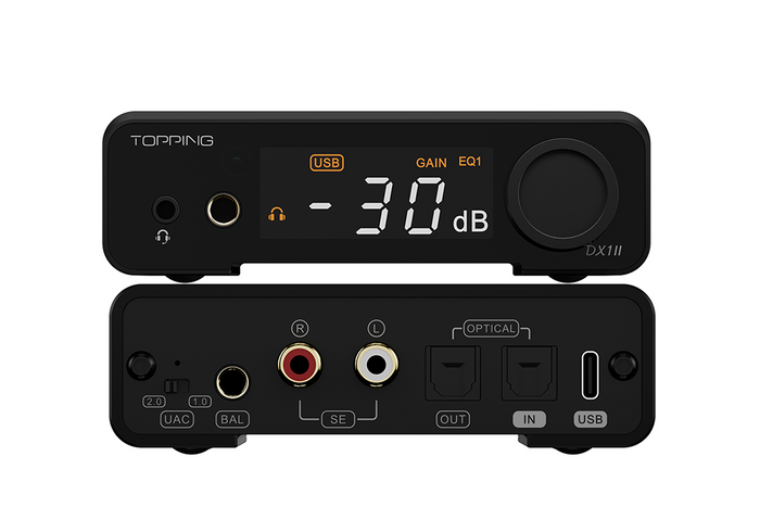 TOPPING DX1 II ES9039Q2M Desktop DAC & Headphone Amplifier.