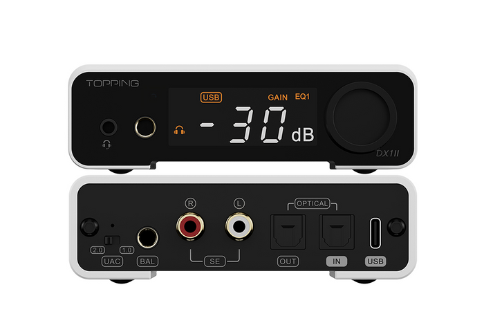 TOPPING DX1 II ES9039Q2M Desktop DAC & Headphone Amplifier.