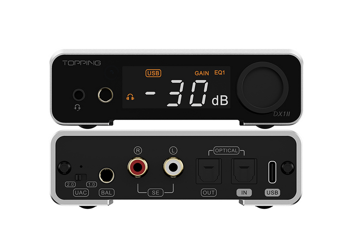 TOPPING DX1 II ES9039Q2M Desktop DAC & Headphone Amplifier.