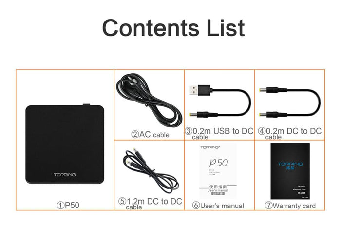 TOPPING P50 Low Noise Linear Power Supply for Topping D50 D50s DX3 Pro D30.