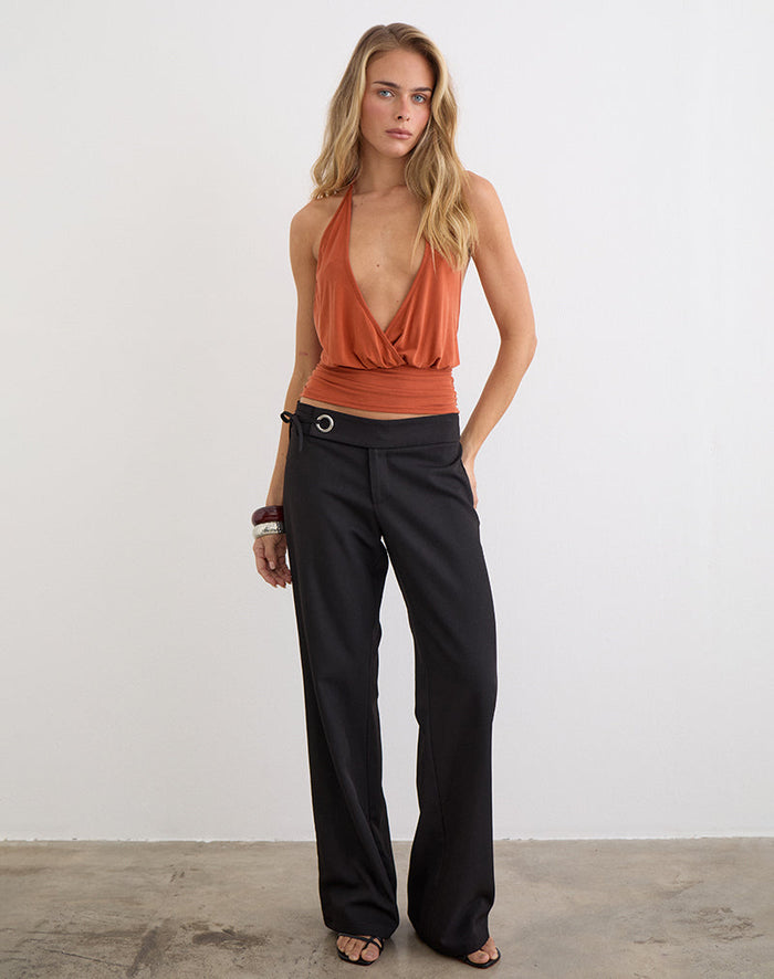 Image of Tova Tie Tailoring Trousers in Black