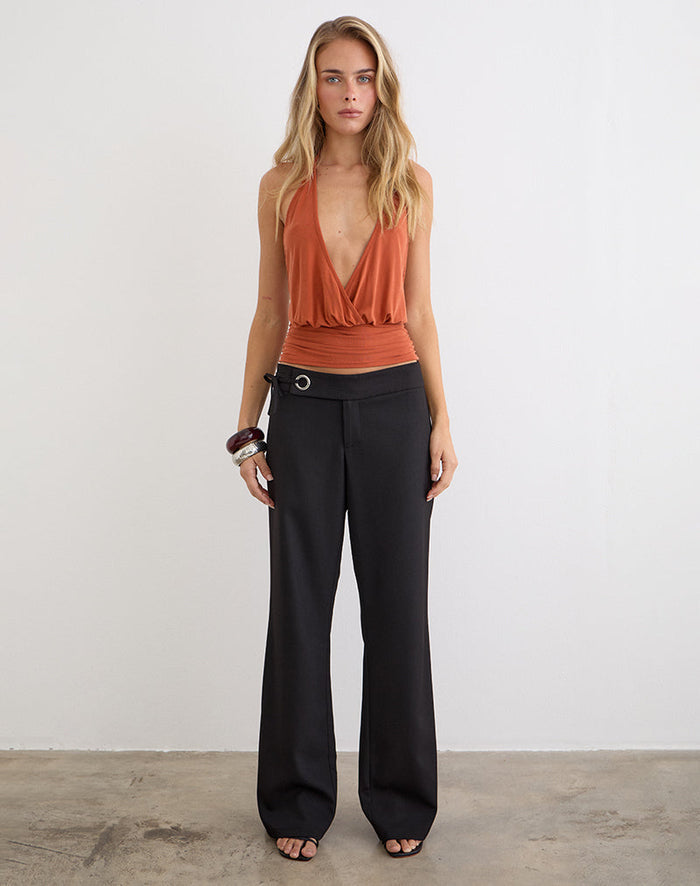 Image of Tova Tie Tailoring Trousers in Black