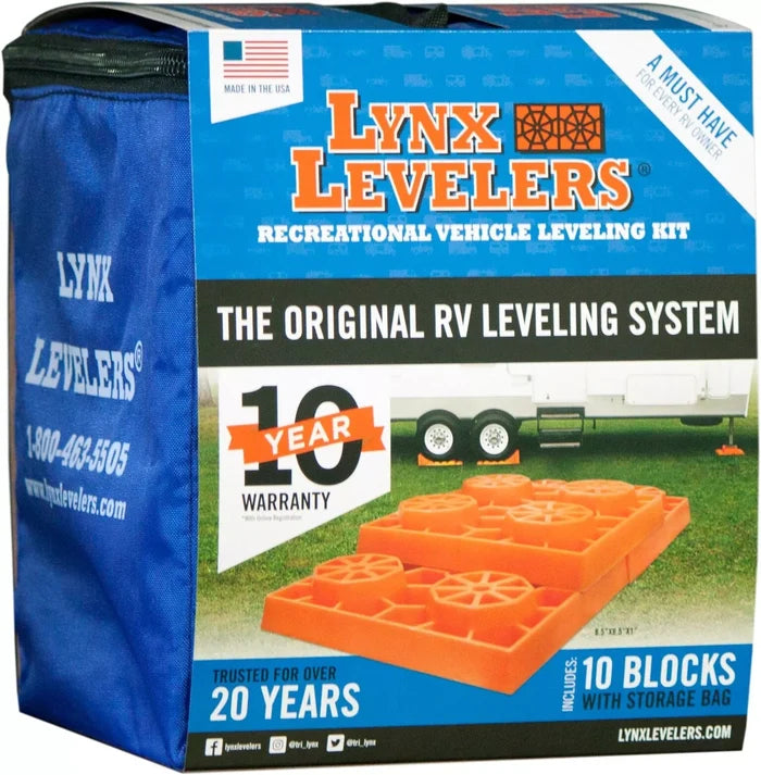 Tri-Lynx 00015 Lynx Levelers 10 Pack Box with Blue Storage Bag | United RV Parts