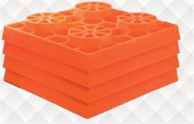 Orange Plastic Leveling Blocks - Stacked View | United RV Parts