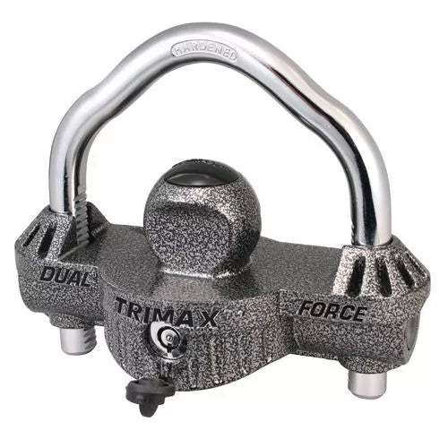 Gray Cast Alloy Dual Purpose Trailer Coupler Lock - Side Profile | United RV Parts