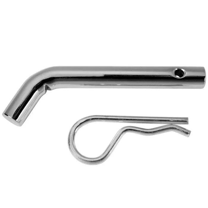 Chrome Steel Receiver Pin with Clip - Side View | United RV Parts