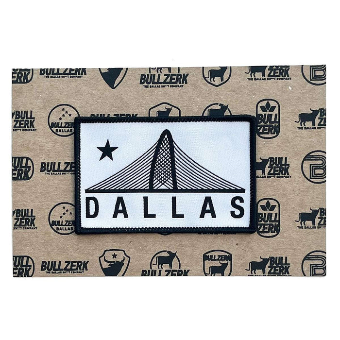 Trinity Patch featuring the iconic Dallas skyline, perfect for personalizing your jean jackets or bags. A great Texas themed gift, it's an ideal Texas made gift or souvenir from Texas, showcasing a unique dallas souvenir that all Texan gifts lovers will appreciate.