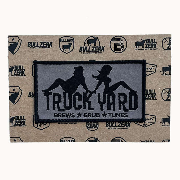 Truck Yard Body Silhouette Patch showcasing a stylish design perfect for adding flair to jackets. This Texas themed gift fits great with other Texas Made Gifts, making it an ideal souvenir from Texas for anyone looking to celebrate Dallas culture. Perfect for texan gifts or personal use!