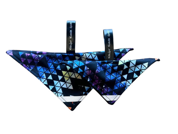 Wander Wipe on the left and Wee Wipe on the right, both featuring the prism pattern