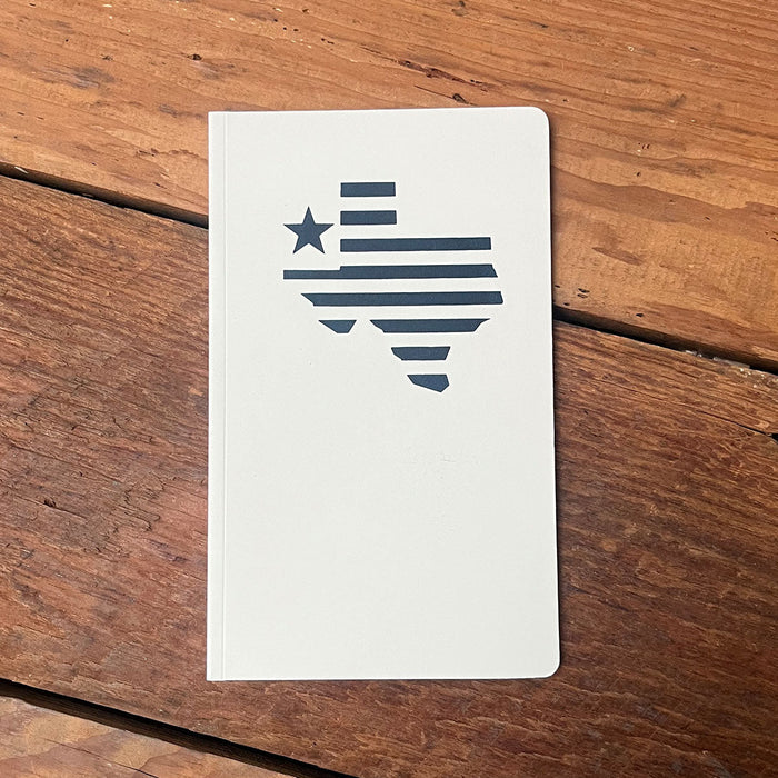 Tx Silhouette Notebook featuring a Texas flag design, perfect as a Texas themed gift or souvenir from Texas. A great addition to your collection of Dallas souvenirs and Texan gifts.