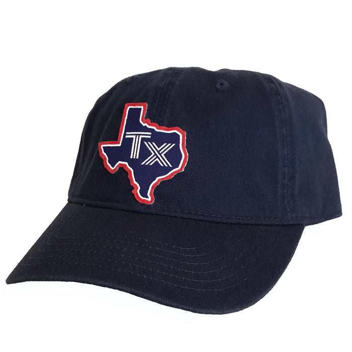 TX Silhouette Patched Cotton Hat featuring a detailed Texas silhouette patch, perfect as a Texas themed gift or souvenir from Texas. Ideal for those seeking unique Texas Made Gifts or a dallas souvenir, this hat represents true Texan gifts.