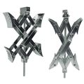 Silver Metal Ultra-Fab Supergrip Wheel Chocks Pair - Product View | United RV Parts