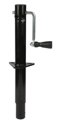 Black Steel Ultra-Fab Sidewind Manual Tongue Jack 2" Tube 1000 lb - Front View | United RV Parts