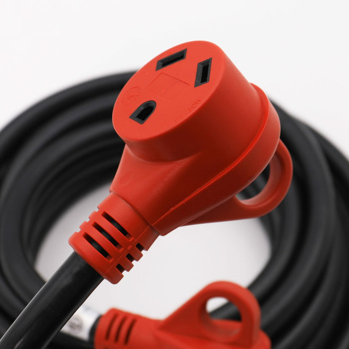 Valterra 30 Amp RV Extension Cord Red Female Connector Close-Up Detail | United RV Parts