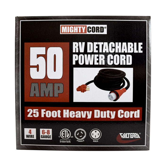 Valterra 50 Amp Detachable Power Cord A10-5025ED - Product Package | United RV Parts