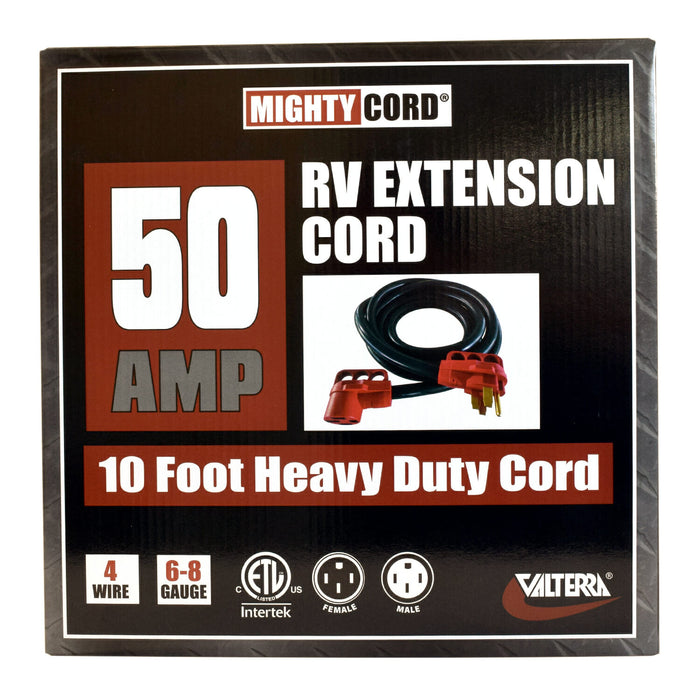 Valterra Mighty Cord 50 Amp RV Extension Cord - Package Front | United RV Parts