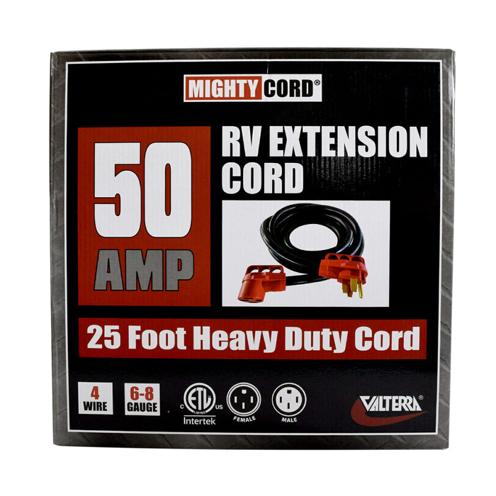 Valterra Mighty Cord 50 Amp RV Extension Cord Package - Front View | United RV Parts