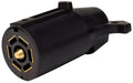 Black Valterra A10-7081 7-Way Trailer Connector - Front Pin Detail View | United RV Parts